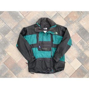 Vintage 90s North Face Steep Tech Pullover Jacket Size XL Green Ski RARE COLOR